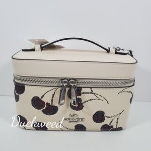 COACH Cosmetic & Make up Case w Cherry Print NWT